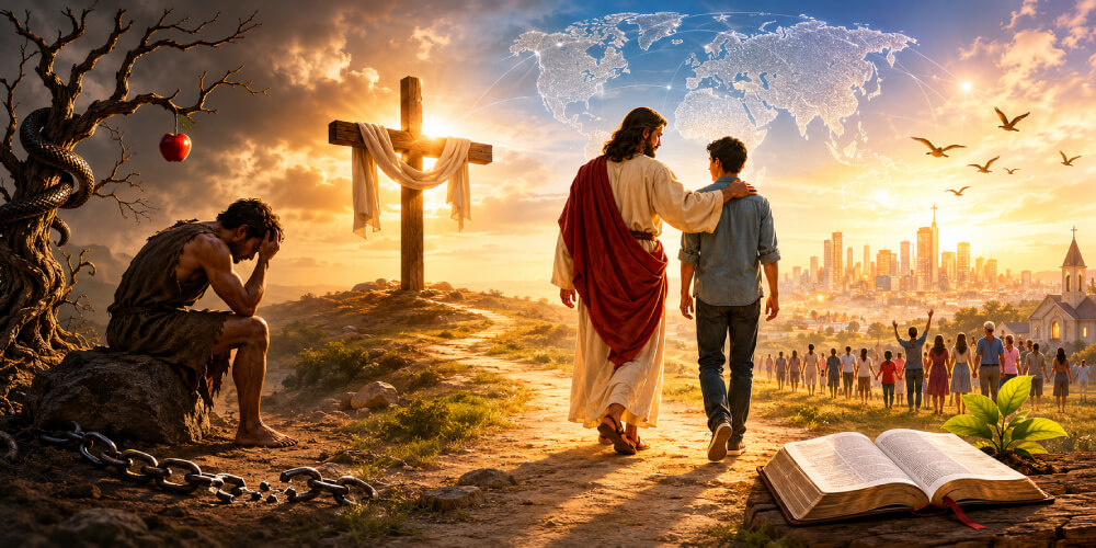 Christian illustration representing identity in Christ and the responsibility of believers to represent Jesus through their lives